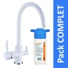 Robinet 3 voies Biscayne Blanc + Kit de filtration HRC-WM2000/201