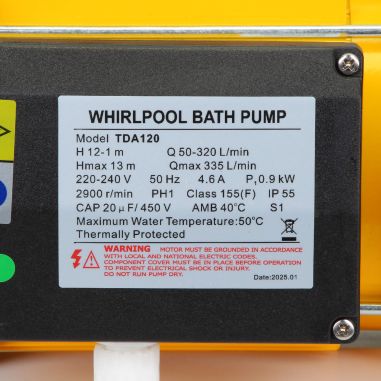 Pompe de filtration LX Whirlpool TDA120 - 0,9 kW - 20,1 m³/h