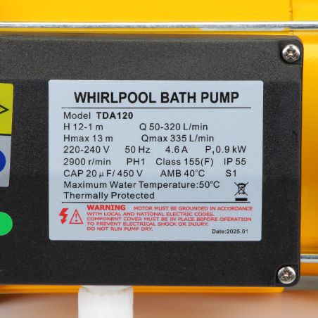 Pompe de filtration LX Whirlpool TDA120 - 0,9 kW - 20,1 m³/h