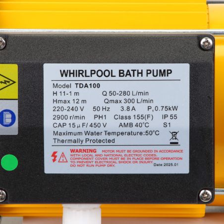 Pompe de filtration LX Whirlpool TDA100 - 0,75 kW - 18 m³/h