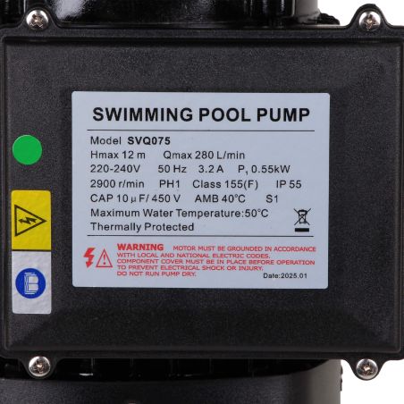 Pompe de filtration LX Whirlpool SVQ075 - 0,55 kW - 16,8 m³/h