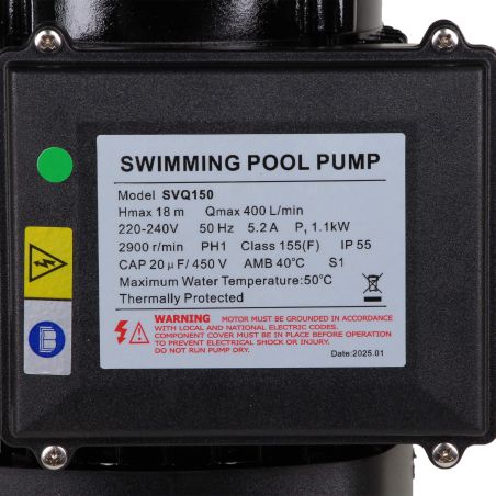 Pompe de filtration LX Whirlpool SVQ150 - 1,1 kW - 24 m³/h