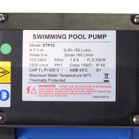 Pompe de filtration LX Whirlpool STP35 - 0,25 kW - 9,6 m³/h