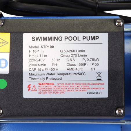 Pompe de filtration LX Whirlpool STP100 - 0,75 kW - 16,5 m³/h