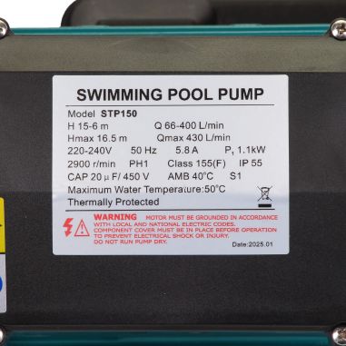 Pompe de filtration LX Whirlpool STP150 - 1,1 kW - 25,8 m³/h