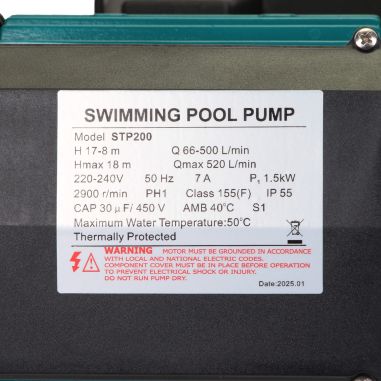 Pompe de filtration LX Whirlpool STP200 - 1,5 kW - 31,2 m³/h