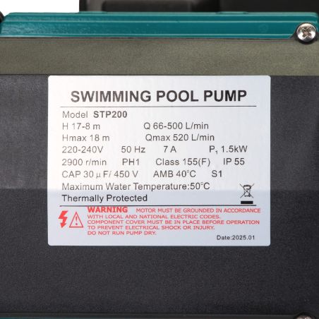 Pompe de filtration LX Whirlpool STP200 - 1,5 kW - 31,2 m³/h