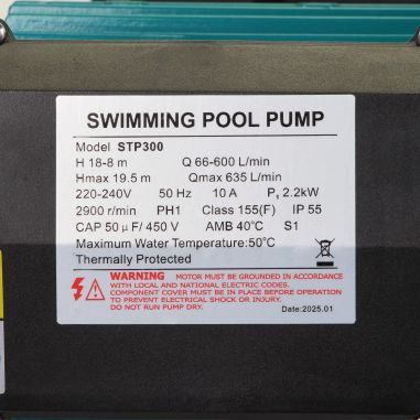 Pompe de filtration LX Whirlpool STP300 - 2,2 kW - 38,1 m³/h