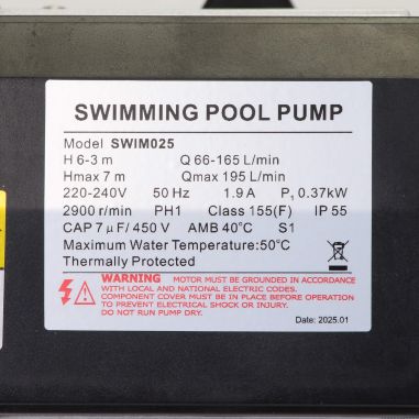 Pompe de filtration LX Whirlpool SWIM025 - 0,37 kW - 11,7 m³/h