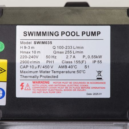 Pompe de filtration LX Whirlpool SWIM035 - 0,55 kW - 15,3 m³/h