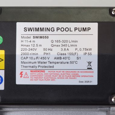 Pompe de filtration LX Whirlpool SWIM050 - 0,75 kW - 20,4 m³/h