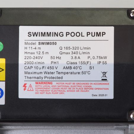 Pompe de filtration LX Whirlpool SWIM050 - 0,75 kW - 20,4 m³/h