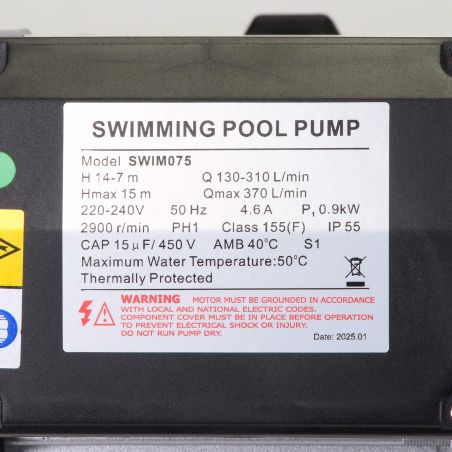 Pompe de filtration LX Whirlpool SWIM075 - 0,9 kW - 22,2 m³/h