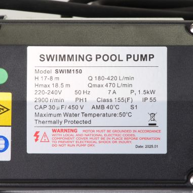 Pompe de filtration LX Whirlpool SWIM150 - 1,5 kW - 28,2 m³/h