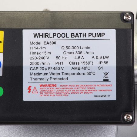 Pompe de filtration LX Whirlpool EA390-Y - 0,90 kW - 20,10 m³/h