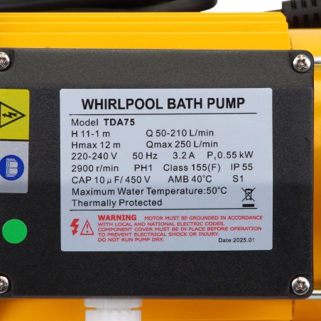 Pompe de filtration LX Whirlpool TDA75 - 0,55 kW - 15 m³/h