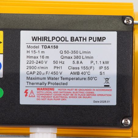 Pompe de filtration LX Whirlpool TDA150 - 1,1 kW - 22,8 m³/h
