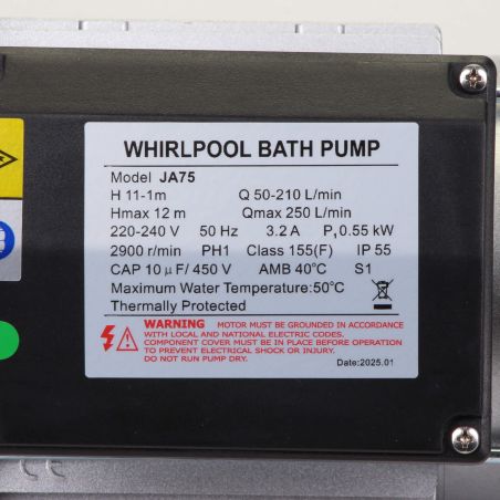Pompe de filtration LX Whirlpool JA75 - 0,55 kW - 15 m³/h