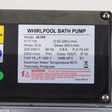 Pompe de filtration LX Whirlpool JA100 - 0,75 kW - 18 m³/h