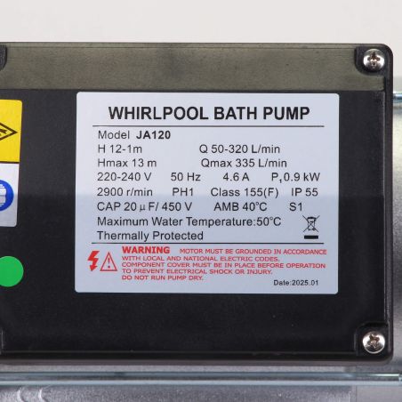 Pompe de filtration LX Whirlpool JA120 - 0,9 kW - 20,1 m³/h