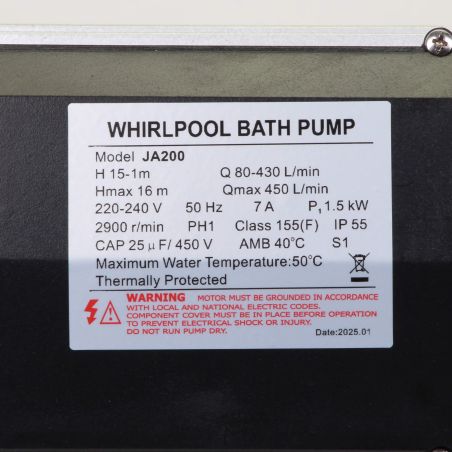 Pompe de filtration LX Whirlpool JA200 - 1,5 kW - 27 m³/h