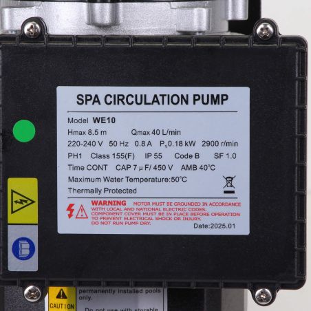 Pompe de filtration LX Whirlpool WE10 - 0,18 kW - 2,40 m³/h