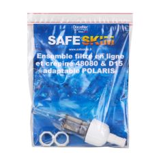 Ensemble filtre en ligne et crépine 48080-D15 pour robot Polaris®