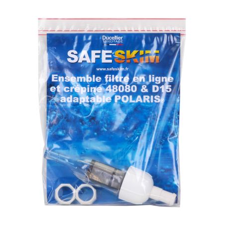 Ensemble filtre en ligne et crépine 48080-D15 pour robot Polaris®