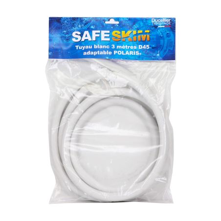 Tuyau blanc 3 mètres D45 pour robot Polaris® ou MAGIBlack Tanktrax®