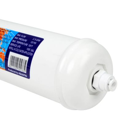 Cartouche en ligne charbon AIC AQUAPRO 11'' raccords rapides 1/4''