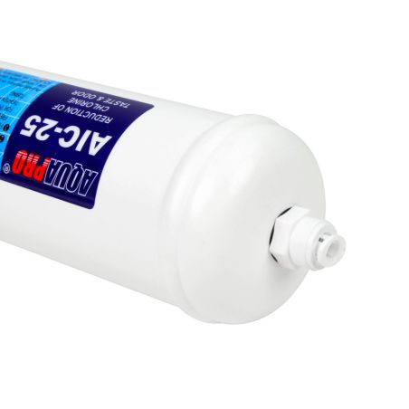 Cartouche en ligne charbon AIC AQUAPRO 11'' raccords rapides 1/4''