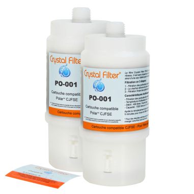 Filtre PO-001 compatible CJFSE pour filtre sous évier Polar™ FSE / FSE2 - Crystal Filter® (lot de 2)