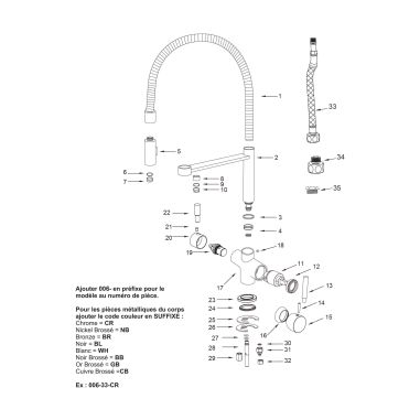 Robinet 3 voies "Redwood" Chromé