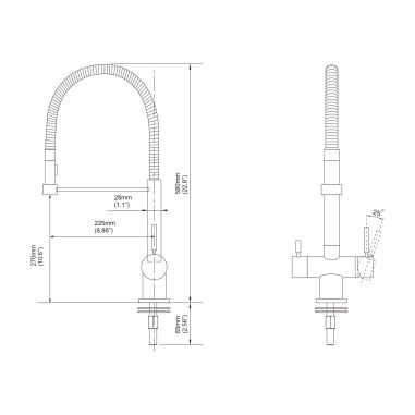 Robinet 3 voies "Redwood" Chromé