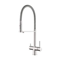 Robinet 3 voies"Redwood" Nickel Brossé