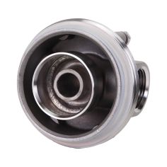 Carter inox 10'' AISI316 entrée sortie 1'' BSPT code 222 avec mano 0-6 bars et equerre 2