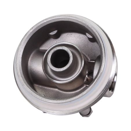 Carter inox 20'' AISI316 entrée sortie 1'' BSPT code DOE avec mano 0-6 bars et equerre