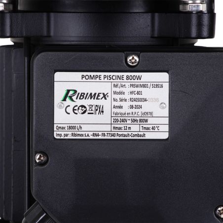 Pompe Piscine 800 Watts auto-amorcante Ribimex