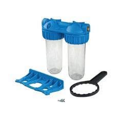 Carter porte filtre 3P duo 10''  Senior entrée/sortie 3/4'' femelle 2