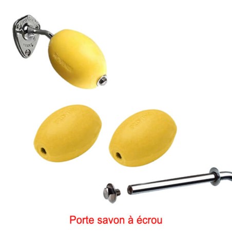 Lot porte savon + 3 savons jaunes rotatif écolier Provendi