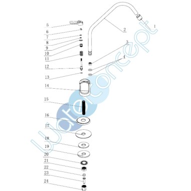 Robinet secondaire 1 voie - modèle Katmai