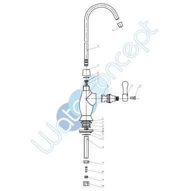 Robinet secondaire 1 voie - modèle Kenai