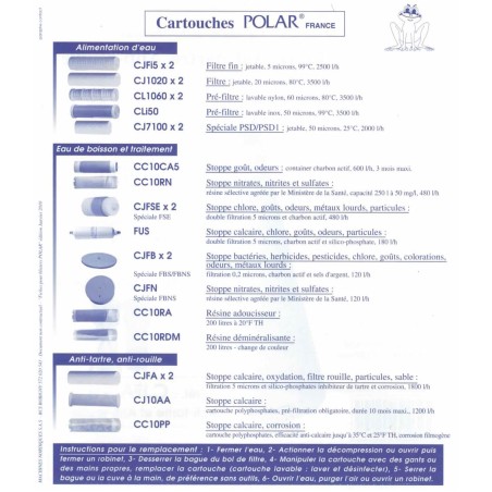 Cartouche CJ7100 originales - pour POLAR 3 en 1 PSD  (lot de 2)