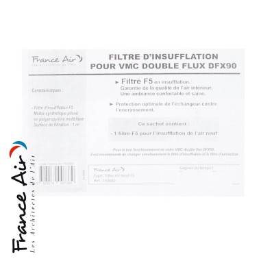 Filtre F5 pour VMC double-flux DFX 90 - Filtre d'insufflation