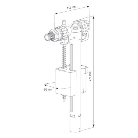 Robinet alimentation latérale - hydraulique compact