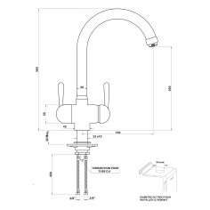 Robinet 3 Voies - Roma - Bronze & Poignées Céramique 2