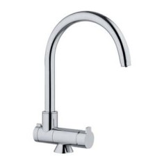 Robinet 3 voies avec canne rabattable - Firenze - Nickel brossé 2