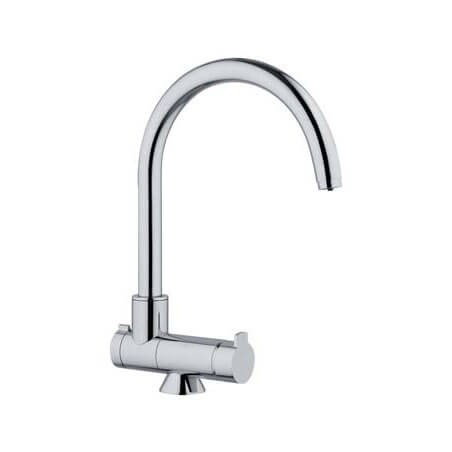 Robinet 3 voies avec canne rabattable - Firenze - Nickel brossé