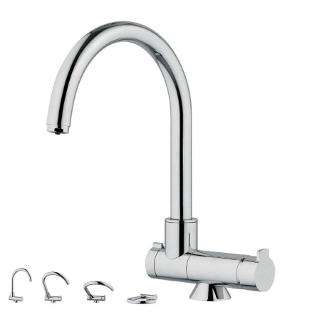 Robinet 3 voies avec canne rabattable - Firenze - Chromé