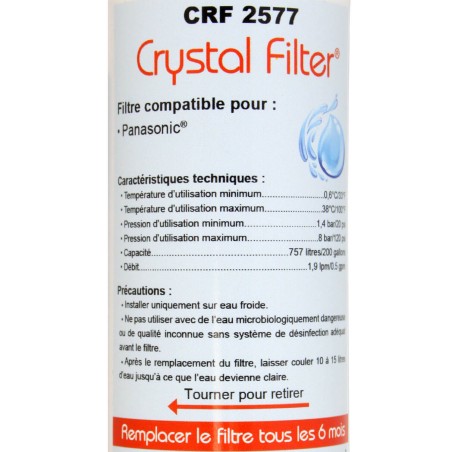 Filtre CNRAH-257760 - Filtre frigo Panasonic compatible - CRF2577 (lot de 2)
